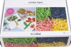 Krøllede Papirstrimler - L 25-30 CM - B 3 MM - Blå - Mørk Grøn - Pink - Gul - 4X50 G