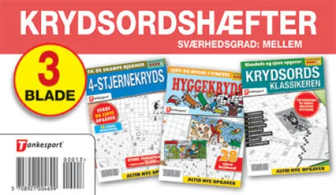 Krydsords Samleposer Med 3 Blade. Sværhedsgrad Mellem ***