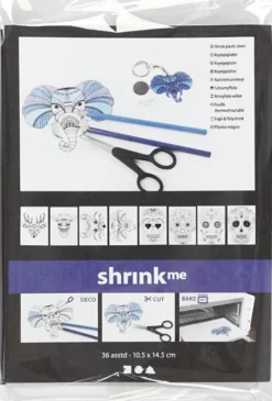 Krympeplast Med Motiver - 10,5X14,5 CM - Tykkelse 0,3 MM - Mat Transparent - 36 Ark