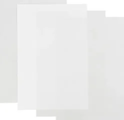 Krympeplast - 20X30 CM - Tykkelse 0,3 MM - Blank Transparent - Mat Transparent - Mat Hvid - 4 Ark