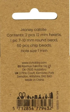 Krystalperler - Honning Calcit - 7-12 MM - 1 MM - Lys Gul - 63Stk