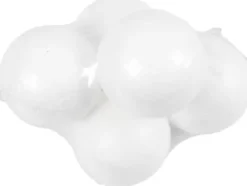 Kugle - Ø 8 CM - Hvid - 5 Stk