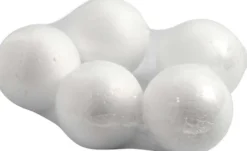 Kugle - Ø 6 CM - Hvid - 5 Stk