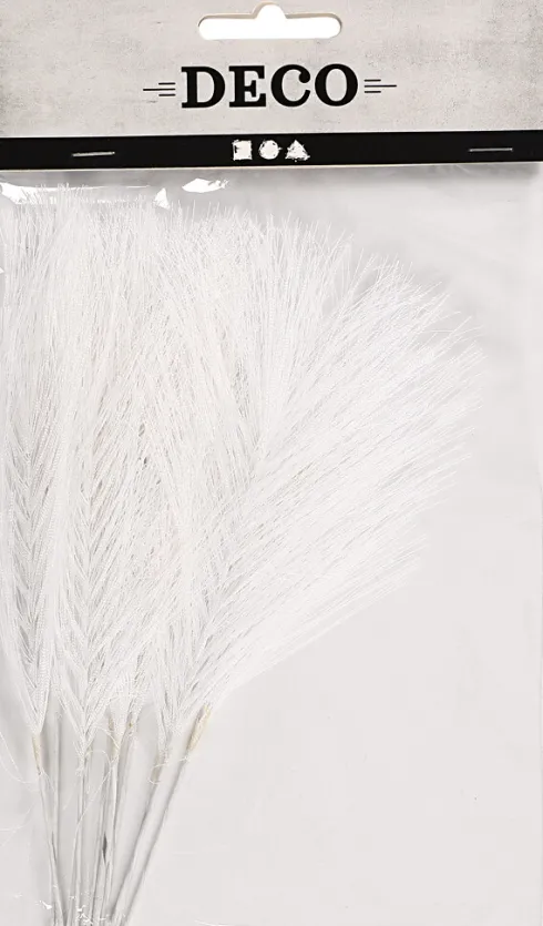 Kunstige Fjer - L 15 CM - B 8 CM - Hvid - 10 Stk