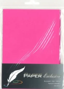 Kuvert C6 120G Cerise Tekstureret 10Stk. - 912 - Paper Exclusive