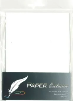 Kuvert C6 120G Hvid Tekstureret 10Stk. - 930 - Paper Exclusive