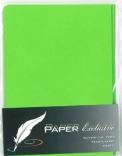 Kuvert C6 120G Lime Tekstureret 10Stk. - 952 - Paper Exclusive