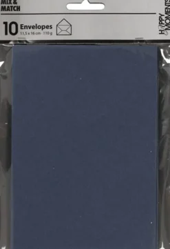 Kuvert - Kuvert Str. 11,5X16 CM - 110 G - Blå - 10 Stk