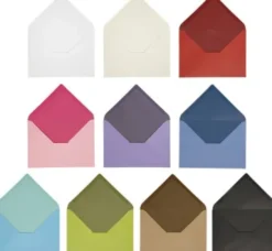 Kuvert - Kuvert Str. 11,5X16 CM - Indhold Kan Variere - 100 G - Assorterede Farver - 30 Pakker