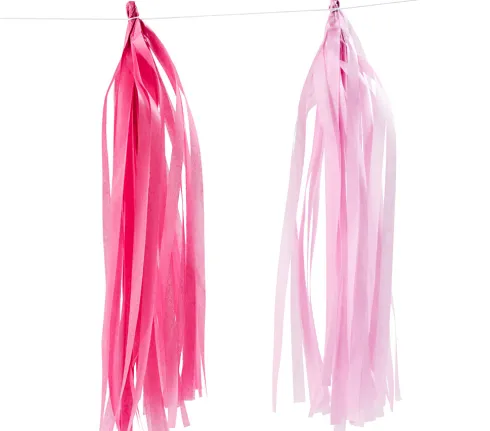 Kvast - Str. 12X35 CM - Pink - Lyserød - 12 Stk