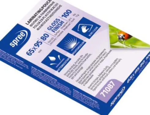 Lamineringslommer - 65X95 MM - 80 My - 100 Stk. - Spree