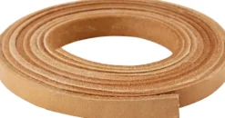 Læderbånd - B 10 MM - Tykkelse 3 MM - Natur - 2 M