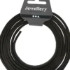 Læderbånd - B 10 MM - Tykkelse 3 MM - Sort - 2 M