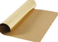 Læderpapir - B 49 CM - Ensfarvet,Folie - 350 G - Guld - 1 M