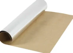 Læderpapir - Ensfarvet - Folie - 350 G - Sølv - 49X100 CM