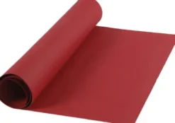 Læderpapir - Ensfarvet - 350 G - Rød - 50X100 CM