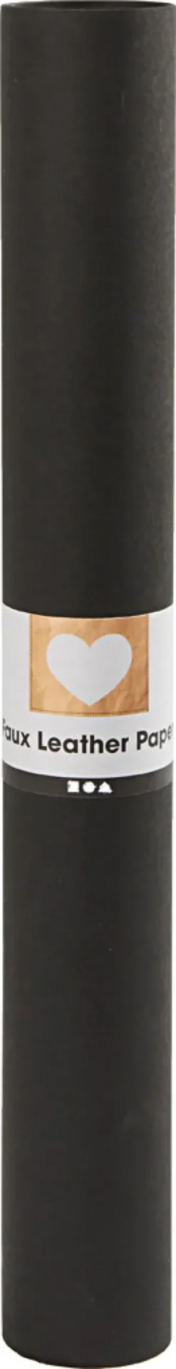 Læderpapir - Ensfarvet - 350 G - Sort - 50X100 CM