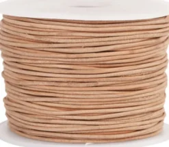Lædersnor - Tykkelse 1 MM - Beige - 50 M