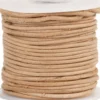 Lædersnor - Tykkelse 1 MM - Rund - Natur - 10 M