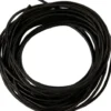 Lædersnor - Tykkelse 2 MM - Rund - Sort - 4 M
