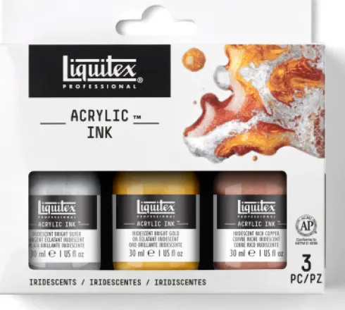 Liquitex - Acrylic Ink - Akryl Blæk - Iridescent Set 3-Pak