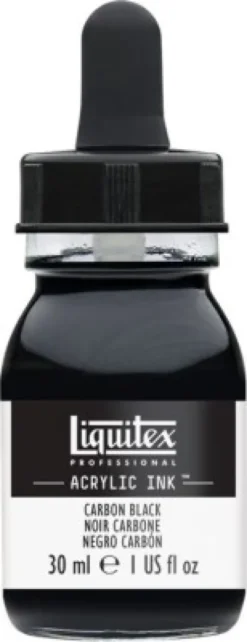Liquitex - Acrylic Ink Blæk - Carbon Black 30 ML