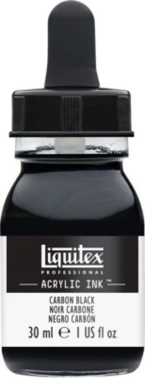 Liquitex - Acrylic Ink Blæk - Carbon Black 30 ML