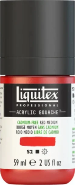 Liquitex - Akrylmaling Gouache - Cadmium Free Red Medium 59 ML