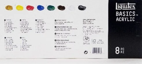 Liquitex - Akrylmaling Sæt Med 8 Farver - 75 ML