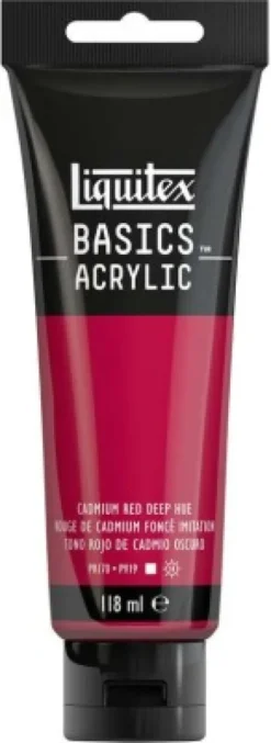 Liquitex - Basics Acrylic - Akrylmaling - Cadmium Rød Dyb 118 ML