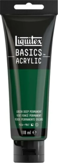 Liquitex - Basics Acrylic - Akrylmaling - Dyb Grøn Permanent 118 ML