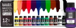 Liquitex - Basics Acrylic Fluid - Akrylmaling Sæt - 12X118 ML