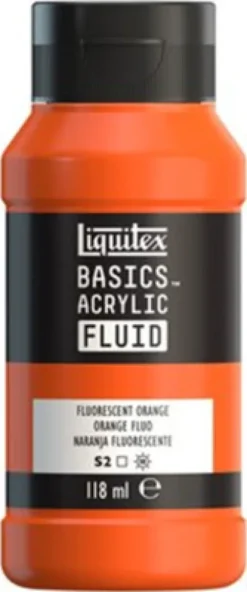 Liquitex - Basics Fluid Akrylmaling - Fluorescent Orange 118 ML