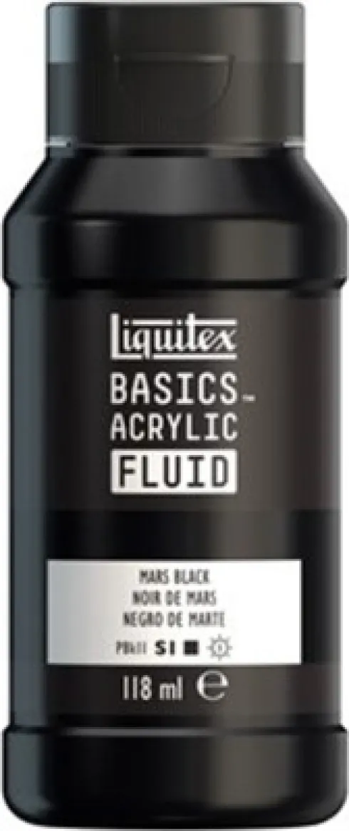 Liquitex - Basics Fluid Akrylmaling - Mars Black 118 ML