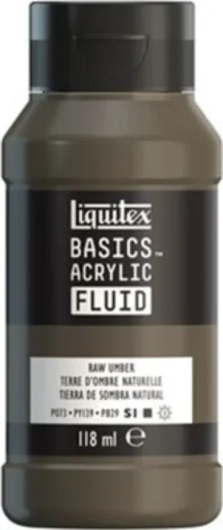 Liquitex - Basics Fluid Akrylmaling - Raw Umber 118 ML
