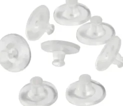 Lås Til Ørestik - Ø 10 MM - Transparent - 10 Par
