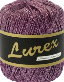 Lurex Garn - L 160 M - Lilla - 25 G