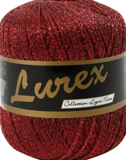 Lurex Garn - L 160 M - Rød - 25 G