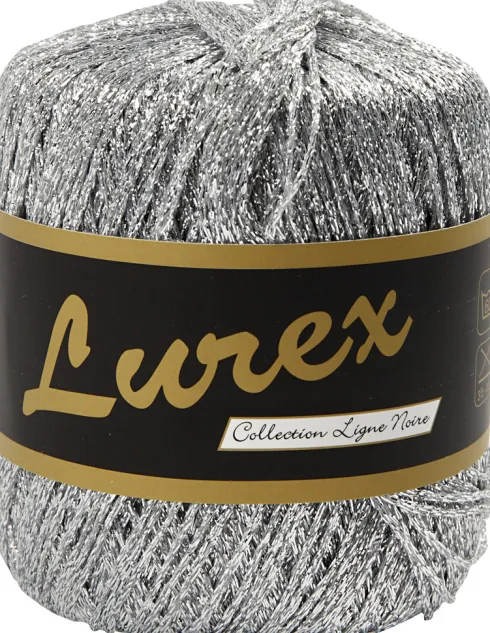 Lurex Garn - L 160 M - Sølv - 25 G