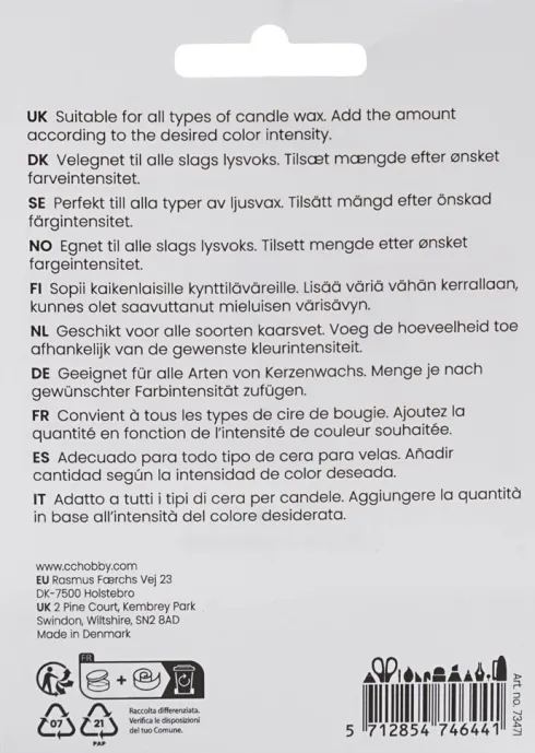 Lysfarve - Mørk Rød - 5 G