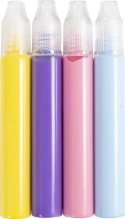 Lyspenne - Lys Blå - Lys Pink - Lilla - Gul - 30 ML/ 4 Pakker