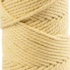 Macramé Reb - L 55 M - Ø 4 MM - Lys Gul - 330 G
