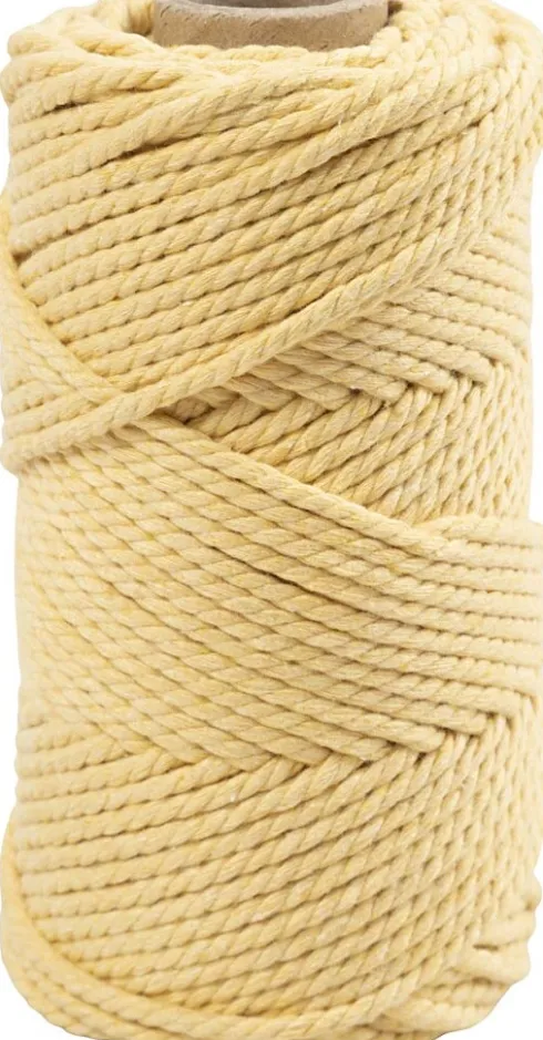 Macramé Reb - L 55 M - Ø 4 MM - Lys Gul - 330 G