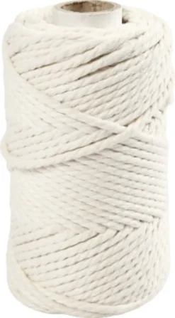 Macramé Reb - L 55 M - Ø 4 MM - Råhvid - 330 G