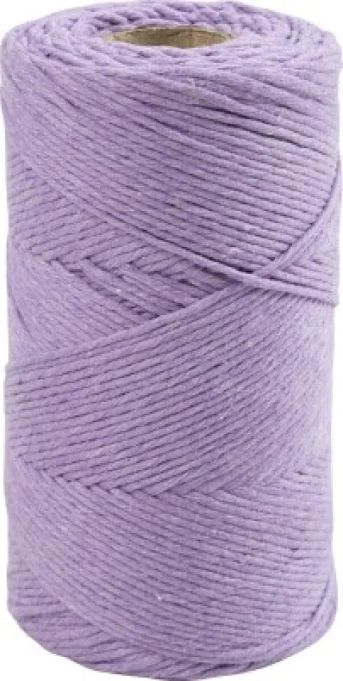 Macramé Snor - L 198 M - Ø 2 MM - Lilla - 330 G
