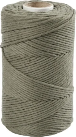 Macramé Snor - L 198 M - Ø 2 MM - Mos Grøn - 330 G