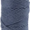 Macramé Snor - 4 MM - Blå - 55 Meter