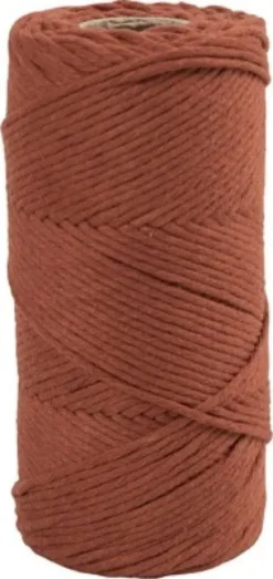 Macramé Snor - 2 MM - Brændt Orange