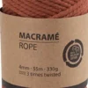Macramé Snor - 4 MM - Brændt Orange - 55 Meter