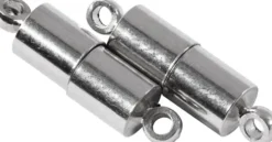 Magnetlås - L 17 MM - Ø 5 MM - Forsølvet - 10 Stk